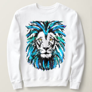 Camiseta Belo Rosto Azul de Leão - Sweet de Leão Branco