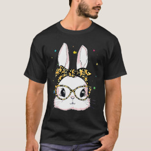 Camiseta Belo Rosto Colar Óculos Leopardo Banda de Cabeça F