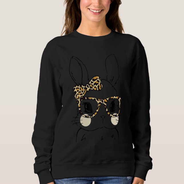 Camiseta Belo Rosto Colar Óculos Leopardo Banda de Cabeça F (Frente)