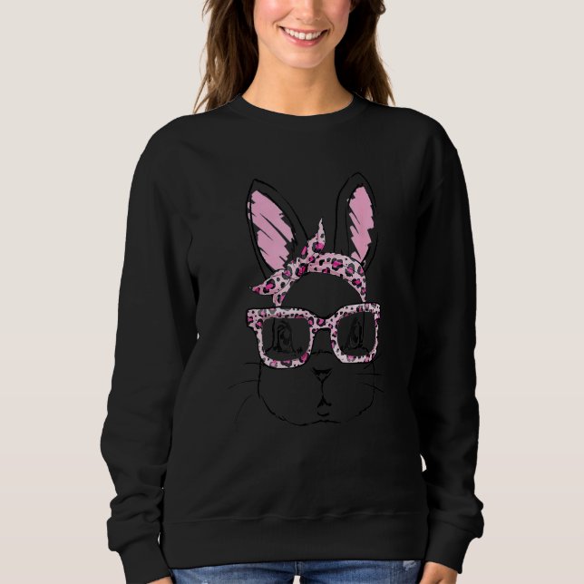 Camiseta Belo Rosto Colar Óculos Leopardo Banda de Cabeça F (Frente)