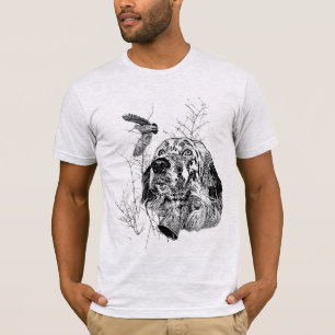 Camiseta Belo setter com faisões, arte