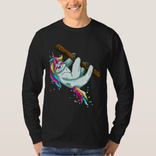 Camiseta Belo Sloth Unicorn Engraçado Corno Mágico