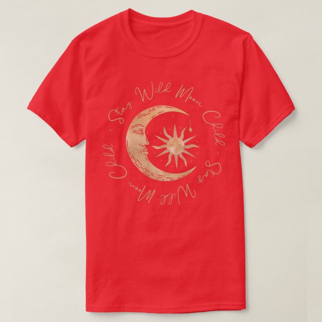 Camiseta Belo Sol e Lua Celestial Boho (Frente do Design)