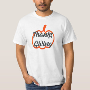 Camiseta Belo Texto Feliz Ação de Graças com a Bonita Pu