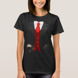 Camiseta Belo Tie Preto Falso Falso Falso De Tuxedo
