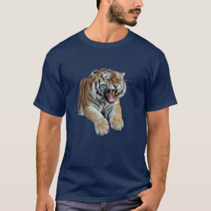 Camiseta Belo Tigre de Bengala Rosto e Dentes Foto de T-Shi