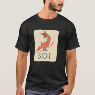 Camiseta Belo Traje de Peixe Koi para Homem e Mulher