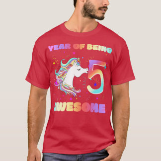 Camiseta Belo Unicórnio 5 Anos De Estar Incrível 5 Aniversá