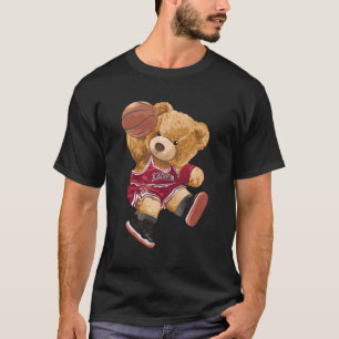 Camiseta Belo Urso Bravo Jogando Basquete