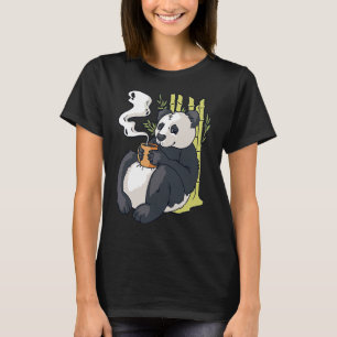 Camiseta Belo Urso de Panda com Café Quente e Sarcasmo Engr