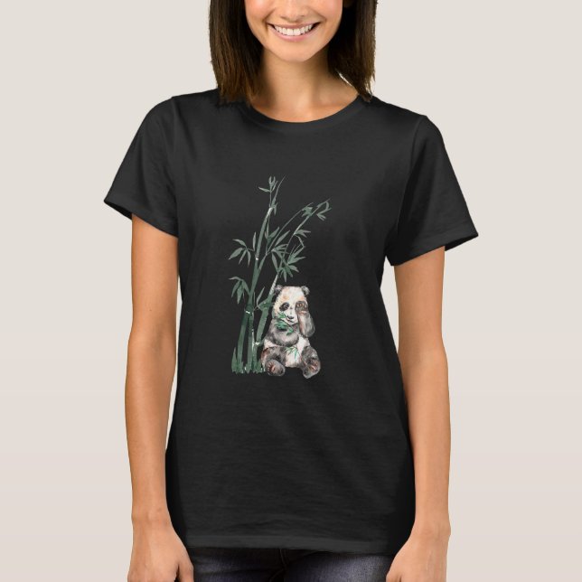 Camiseta Belo Urso De Panda Com Design Bambu (Frente)