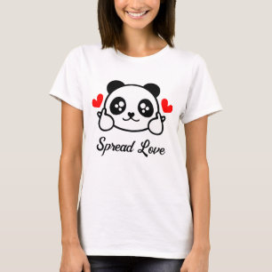 Camiseta Belo Urso de Panda "Espalhar o Amor"