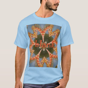 Camiseta Belo vazio de girafa colorida africana