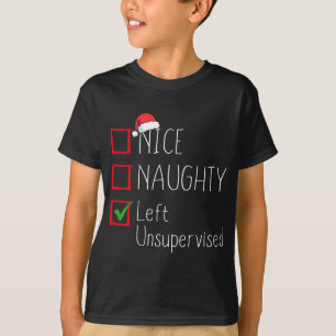 Camiseta Belo Vestido De Lista De Natal Não Supervisionada