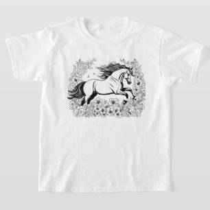 Camiseta BeloCavalo e Flores - Tinta a