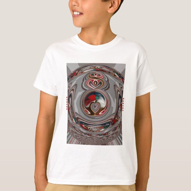 Camiseta Belos Corações de Natal Cores da Temporada de Féri (Frente)