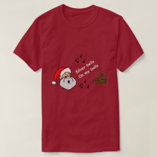 Camiseta Belos Gay de Prata de Natal Engraçados Em Minhas 