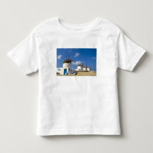 Camiseta Belos moinhos de vento na ilha de Mykonos,