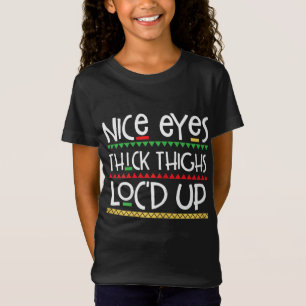 Camiseta Belos Olhos Coxas Espessas Envolvem Melanina Para 