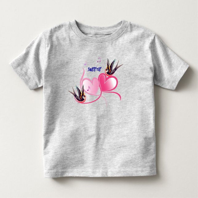 Camiseta Belos Pássaros Coração Amor (Frente)
