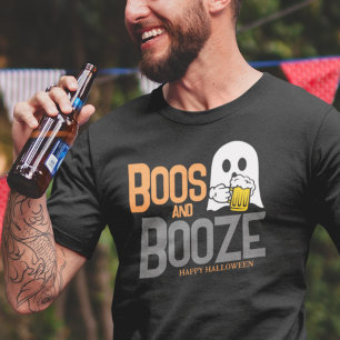 Camiseta Belos poços de Bebendo Fantasma do Halloween e Boo