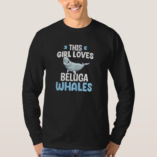 Camiseta Beluga Whale White Habitat Ocean Cute  Whales (Frente)