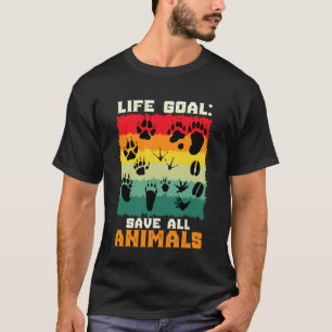 Camiseta Bem-estar Animal OBJETIVO DE VIDA SALVAR TODOS OS