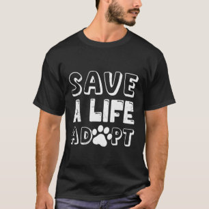 Camiseta Bem-Estar Animal SALVE UMA VIDA ADOTE Direitos Ani