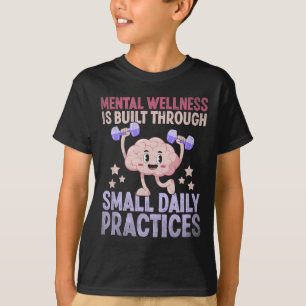 Camiseta Bem-Estar Mental Saúde Cerebral Sensibilização Par