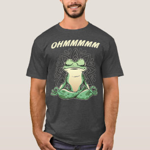 Camiseta Bem-Estar Ohmm Divertido Sapo Ioga Relaxação
