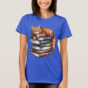 Camiseta Bem lido, gato de mesa; presentes de verme livro
