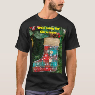 Camiseta Bem pendurado para o Natal.