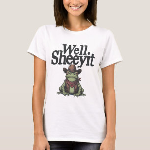 Camiseta Bem Sheeyit Cowboy Frog Colete Animal