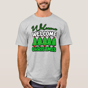 Camiseta Bem-vinda Árvore de Natal Design de Feriado-85600