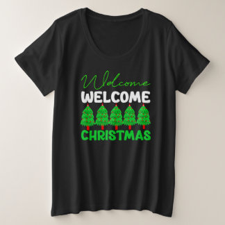 Camiseta Bem-vinda Árvore de Natal Design de Feriado-85600