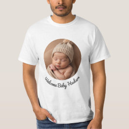 Camiseta bem-vinda nova menina ou menino, bem-vindo, bebê