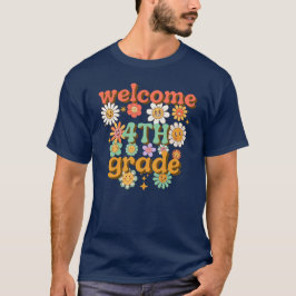 CAMISETA BEM-VINDO 4º ANO DE VOLTA À ESCOLA PRIMEIRO DIA DE