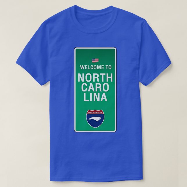 Camiseta Bem-vindo à Carolina do Norte (Frente do Design)