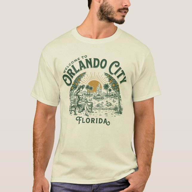 Camiseta Bem-vindo à cidade de Orlando Flórida (Frente)
