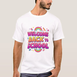 Camiseta BEM-VINDO À ESCOLA - Engraçado Professor e Estudan