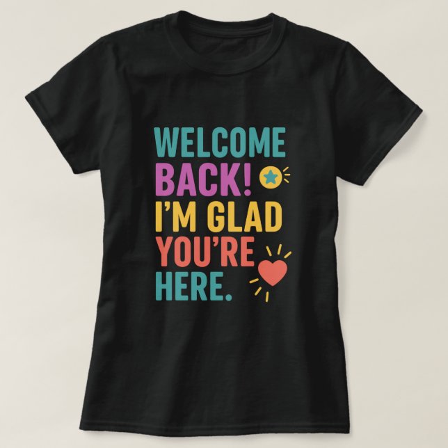Camiseta Bem-Vindo À Escola, Presente De Apreciação Do Prof (Frente do Design)