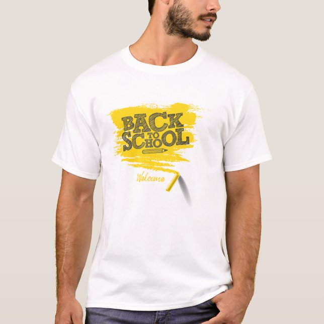 Camiseta Bem-Vindo À Escola Professores Longa Sleeve T Shir (Frente)