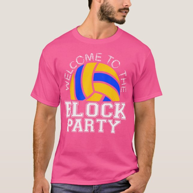 Camiseta Bem-vindo à Festa de Vôlei do Bloco (Frente)