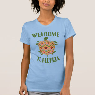 Camiseta BEM-VINDO À FLORIDA, Abstrato Turtle