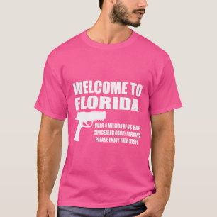 Camiseta Bem-Vindo À Florida Pro Gun