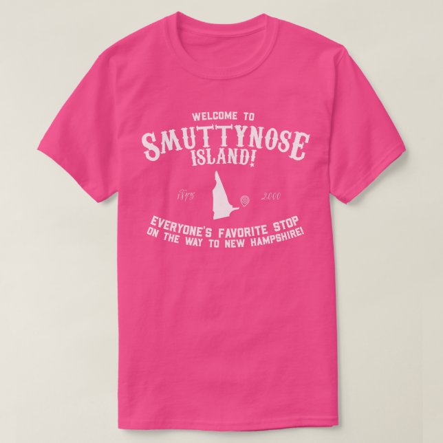Camiseta Bem-vindo à Ilha Smuttynose (Frente do Design)