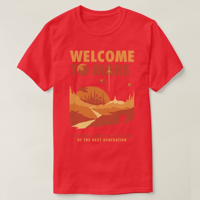 Camiseta Bem-vindo a Marte (Frente do Design)