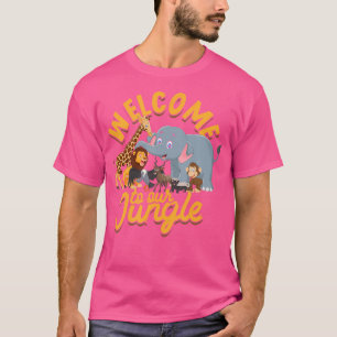 Camiseta Bem-Vindo À Nossa Selva - Acampamento Safari E Zoo