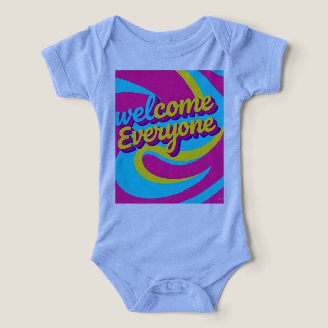 Camiseta Bem-vindo a todos design para  (Design frontal)