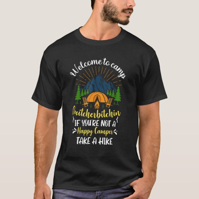 Camiseta Bem-Vindo Ao Acampamento Quitcherbitchin Camping L (Frente)